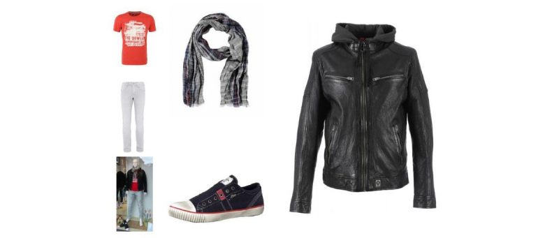 Lässige Lederjacke im coolen Frühjahrslook für Ihn 1