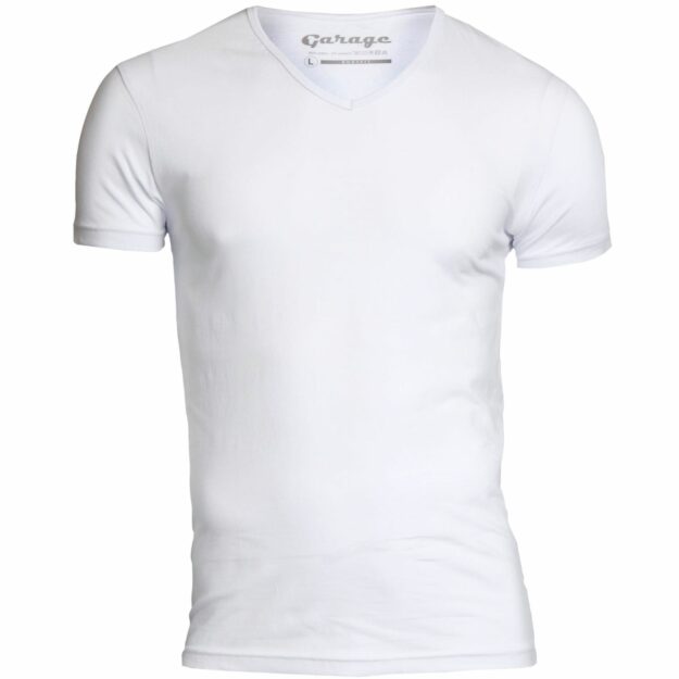 GARAGE Body Fit T-Shirt mit V-Ausschnitt