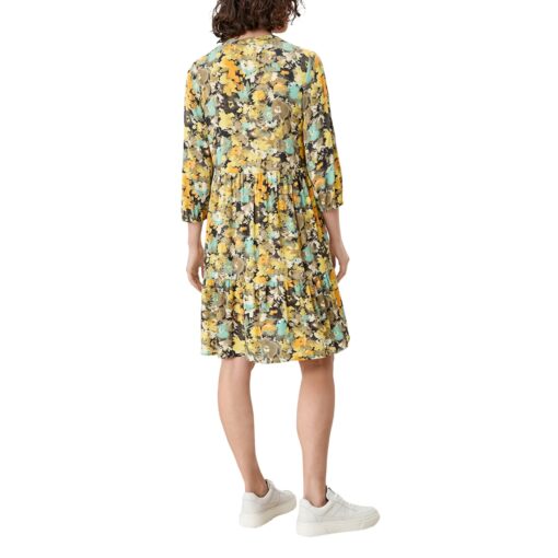 Viskose-Kleid mit Allover Print