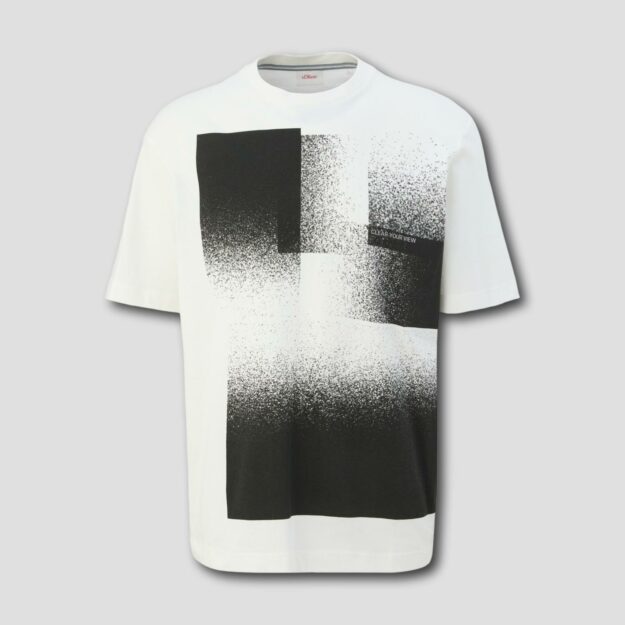 Herren T-Shirt mit asymmetrischem Frontprint