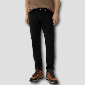 Black Denim Herren-Jeans mit Slim Legs