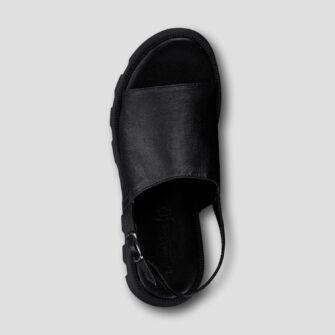 Leder-Sandale mit Profilsohle