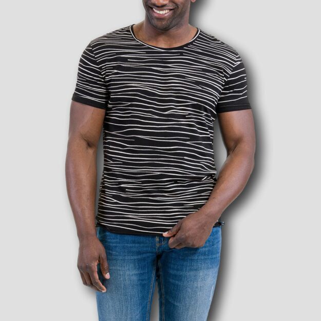 KEY LARGO T-Shirt Way mit Streifen-Print