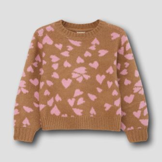 Kids-Pullover mit Herz-Muster