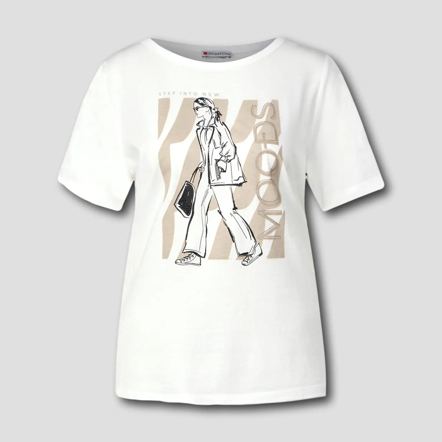 Damen T-Shirt mit Partprint - Peppys | V-Shirts