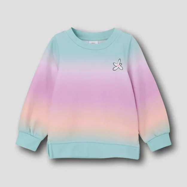 Kids Sweater mit Farbverlauf und Print