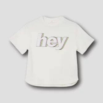 Boxy T-Shirt mit Wording Print