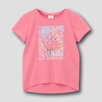 T-Shirt mit Flamingo Print