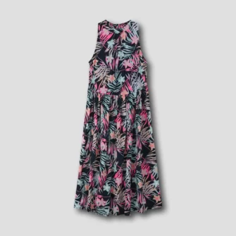 Midi-Kleid mit floralem Muster