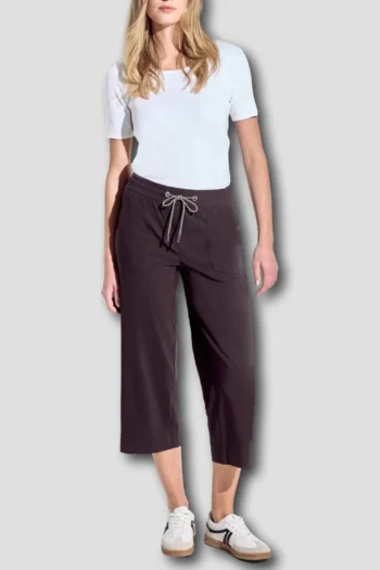 Leichte Culotte Hose mit Gummibund 12 Leichte Culotte Hose mit Gummibund