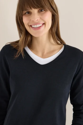 Basic Pullover mit V-Neck 32 Basic Pullover mit V-Neck – Bild 8