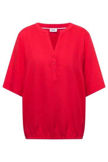 Kurzarm Bluse mit Split Neck 35 Kurzarm Bluse mit Split Neck – Bild 18