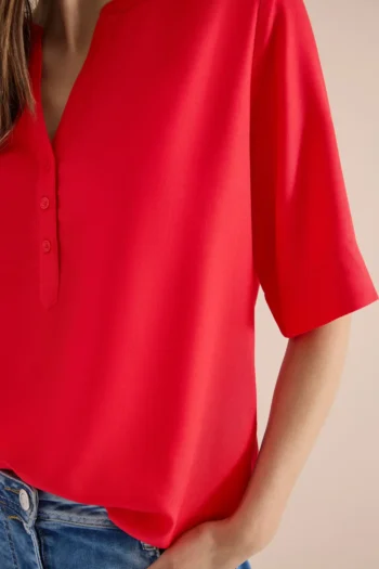 Kurzarm Bluse mit Split Neck 34 Kurzarm Bluse mit Split Neck – Bild 17