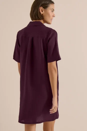 Knielanges Kleid aus reinem Leinen 7 Knielanges Kleid aus reinem Leinen