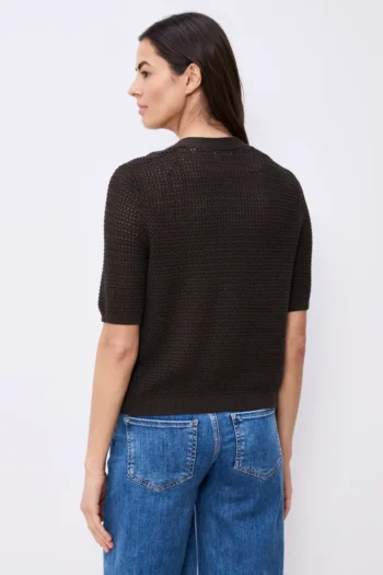 Kurzarm Cardigan mit V-Neck und Struktur 13 Kurzarm Cardigan mit V-Neck und Struktur