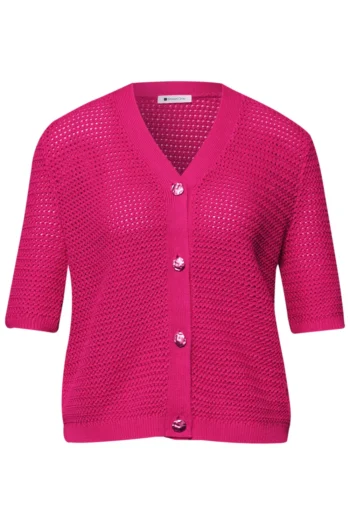 Kurzarm Cardigan mit V-Neck und Struktur 16 Kurzarm Cardigan mit V-Neck und Struktur – Bild 7
