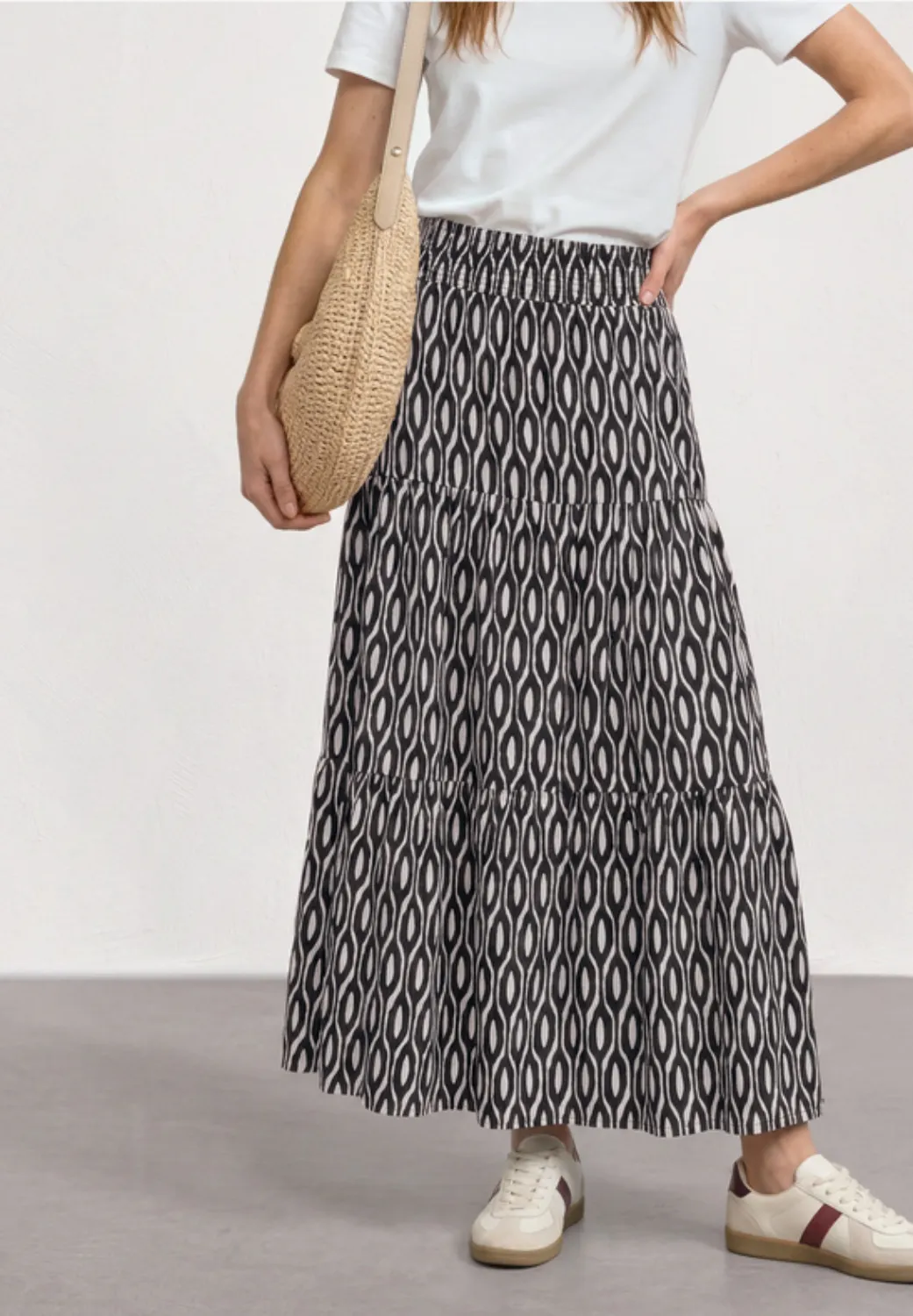 Maxi-Rock mit Volants und Print 1 Maxi-Rock mit Volants und Print