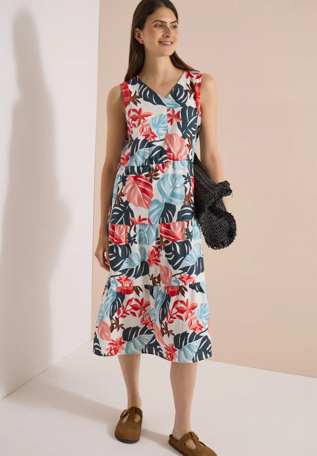 Midikleid mit V-Neck und Print 3 Midikleid mit V-Neck und Print – Bild 3
