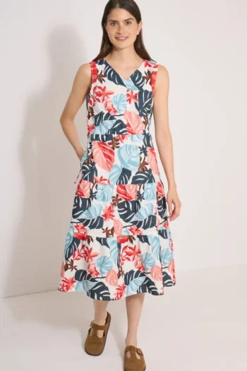 Midikleid mit V-Neck und Print 10 Midikleid mit V-Neck und Print – Bild 5