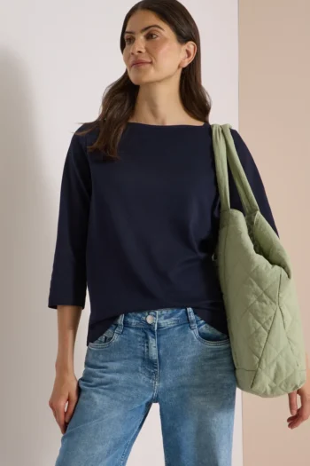Basic Shirt mit U-Boot-Ausschnitt 28 Basic Shirt mit U-Boot-Ausschnitt