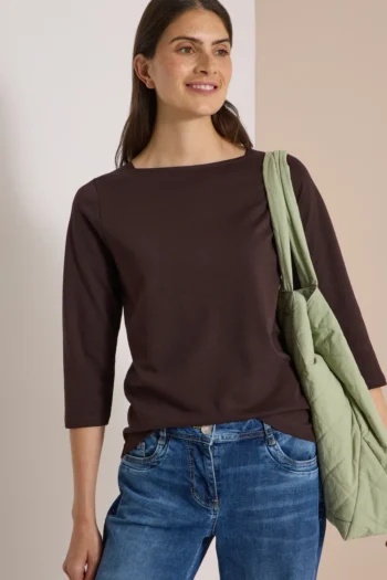 Basic Shirt mit U-Boot-Ausschnitt 32 Basic Shirt mit U-Boot-Ausschnitt