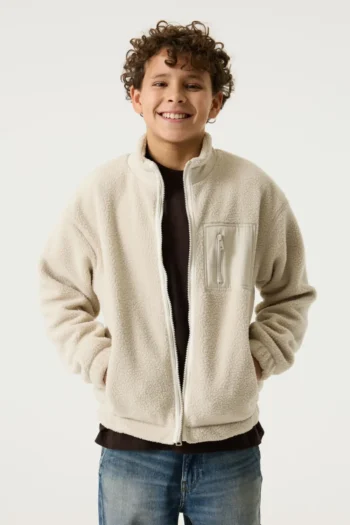 Fleece Jacke mit Brusttasche