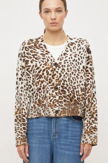 Cardigan mit Leo-Jacquardmuster 7 Cardigan mit Leo-Jacquardmuster