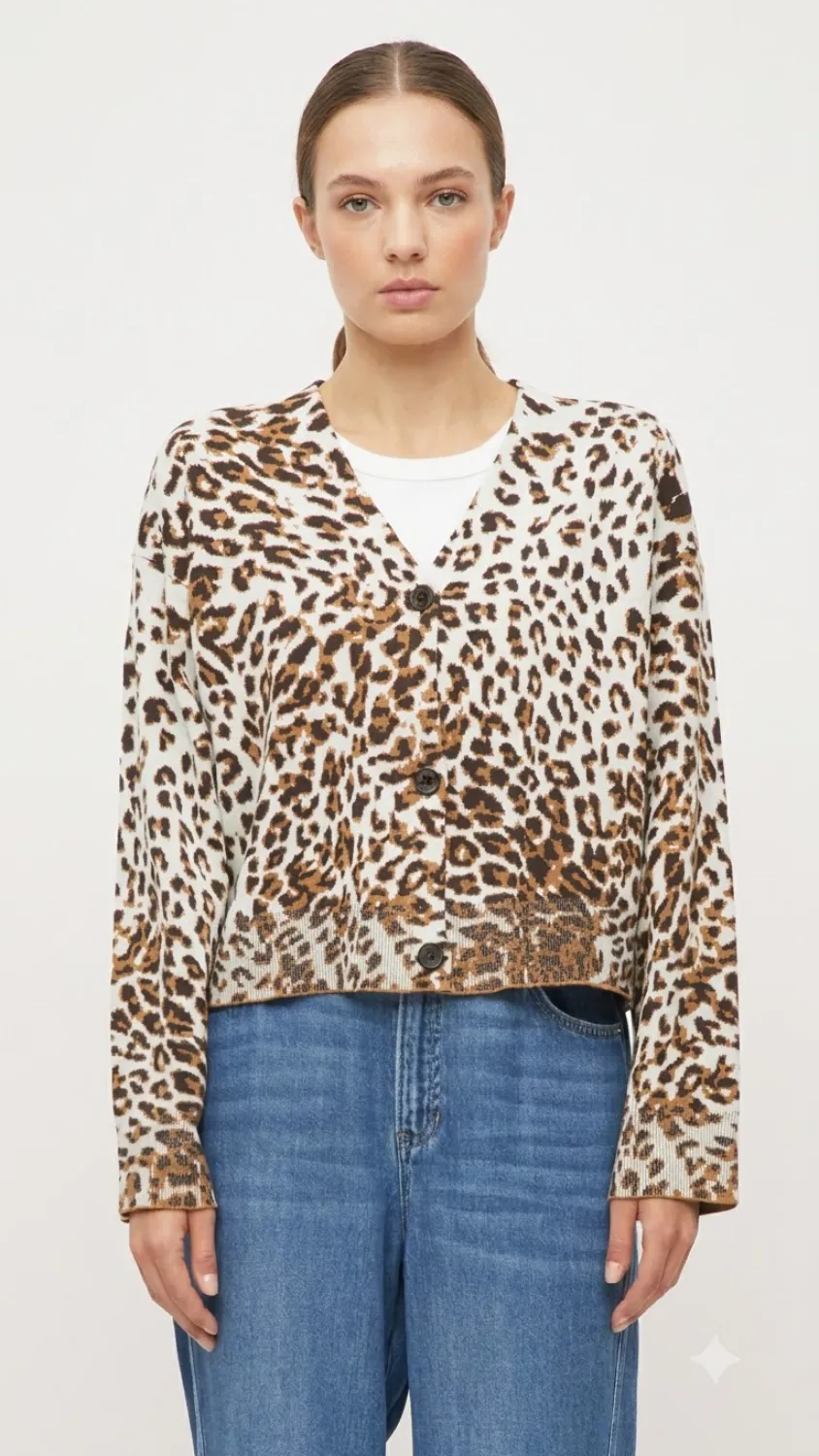 Cardigan mit Leo-Jacquardmuster 4 Cardigan mit Leo-Jacquardmuster
