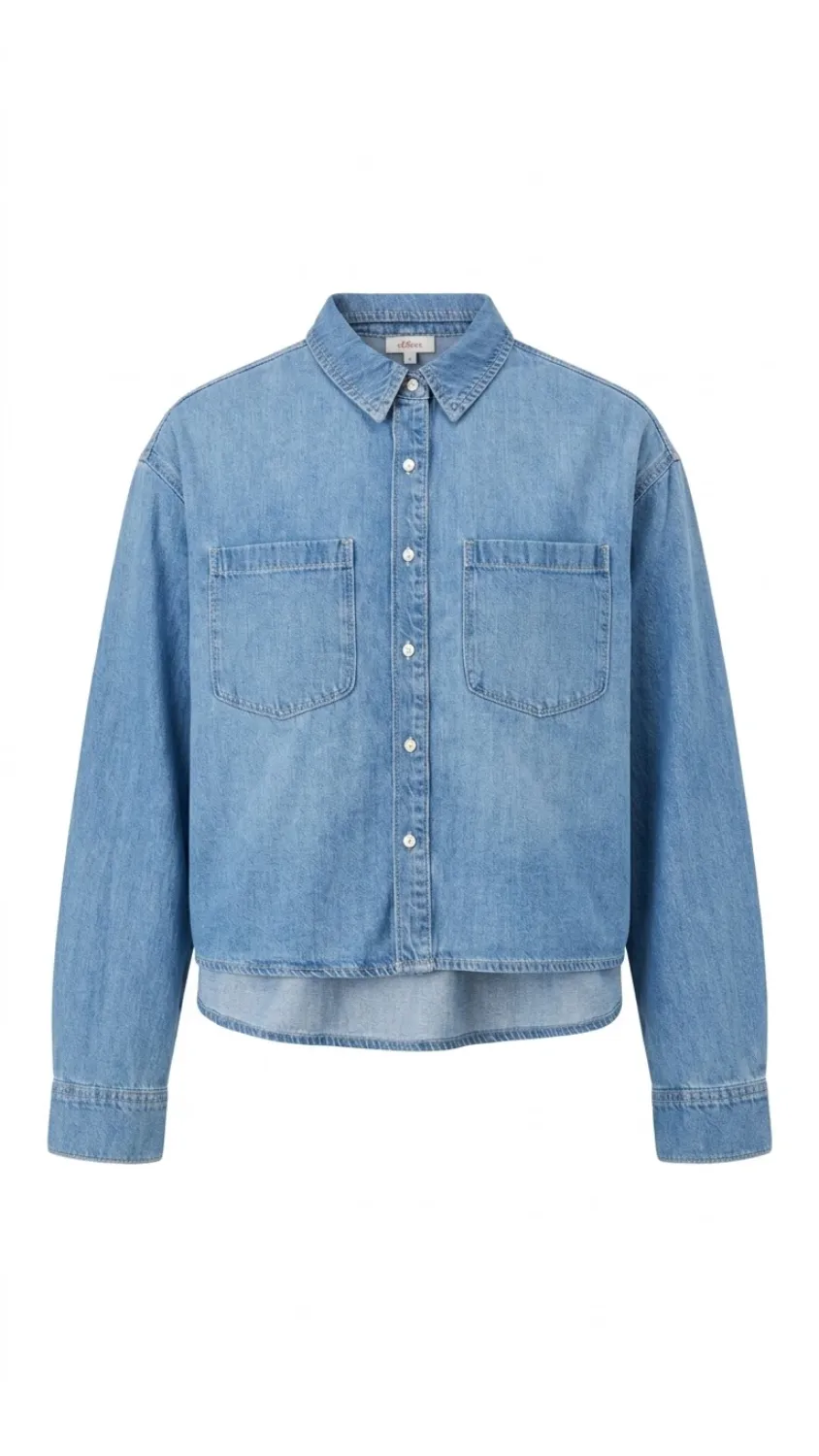 Verkürzte Denim-Bluse von S.Oliver 3 Verkürzte Denim-Bluse von S.Oliver