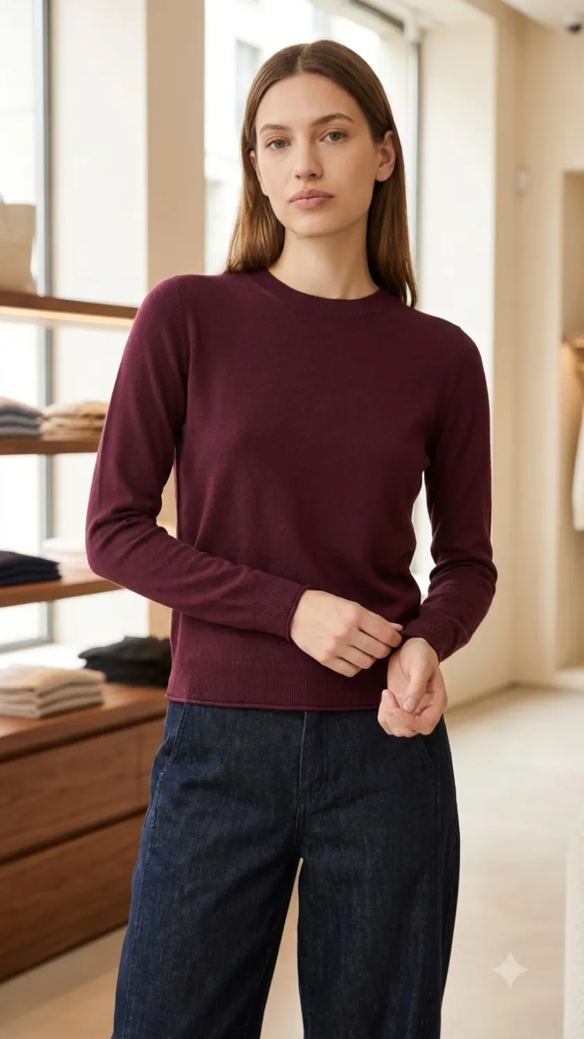 Regular Fit Pullover mit Rollkanten am Saum 1 Regular Fit Pullover mit Rollkanten am Saum