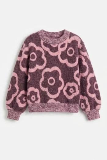 Kuscheliger Strickpullover mit Blumenmuster 6 Kuscheliger Strickpullover mit Blumenmuster