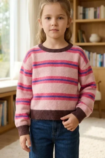 Flauschiger Strickpullover im Loose Fit