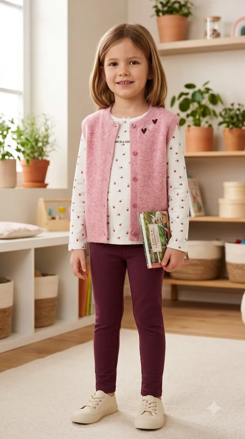 Kuschelige Strickweste mit Stickerei 1 Kuschelige Strickweste mit Stickerei