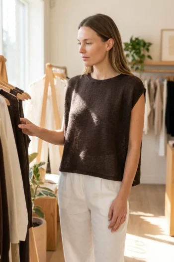 Strickshirt mit überschnittener Schulter