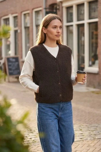 S.Oliver Teddy-Weste im Relaxed Fit