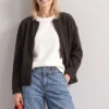 Fake-Fur Weste mit Zipper und Taschen 26 17874 black coffee