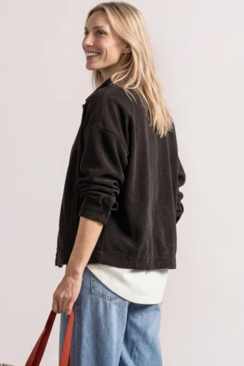 Fake-Fur Weste mit Zipper und Taschen 24 Alternative view of Jacke in Cord-Optik mit Rundhals