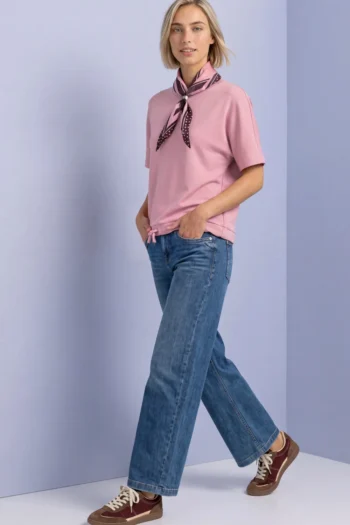 T-Shirt im Silk-Look mit Rundhals 12 T-Shirt im Silk-Look mit Rundhals – Bild 3