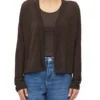 Cardigan mit Leo-Jacquardmuster 39 8944 braun